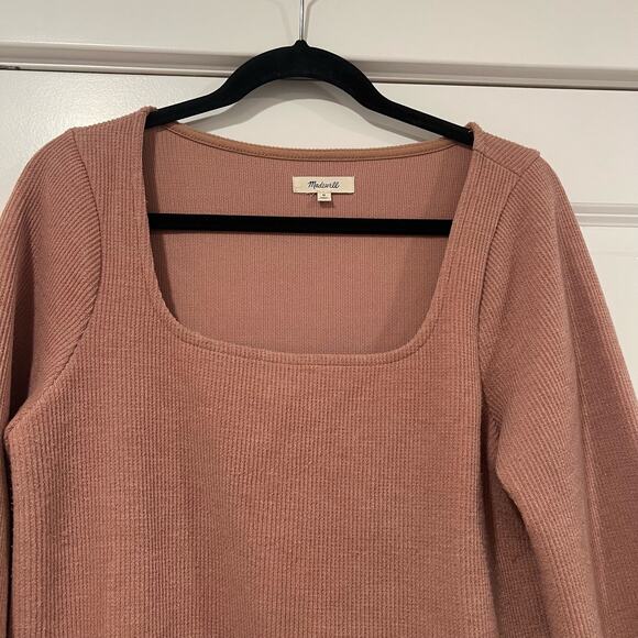 Madewell Women's Square Neck Sweater Light Pink‎ Size Medium - Picture 3 of 9